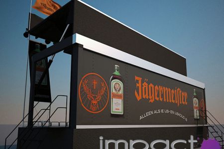 3D rendered mobile stage for Jaegermeister concert series