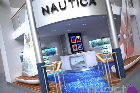 3D Rendering and Conceptual Design for Nautica Trade Show Booth by Impact Studios