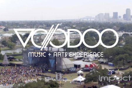Aerial drone videography of Voodoo Music Festival concert event, New Orleans' City Park