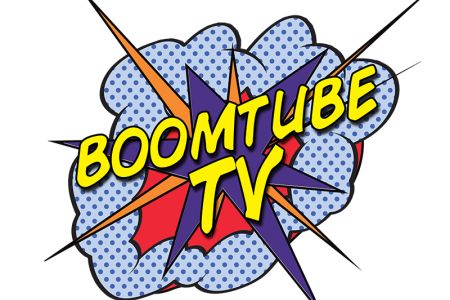 Boomtube TV logo for streaming service brand identity