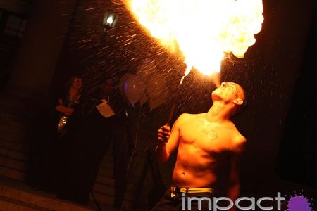 Circus Side Show Theme with Fire Breather for corporate Dinner