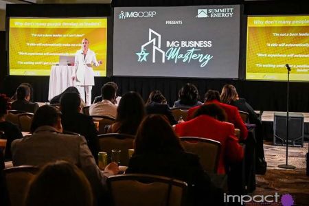 IMG corporate meeting event production by Impact Studios