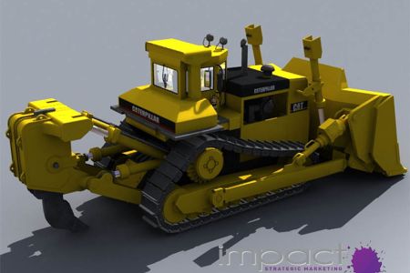 Industrial 3D Animation of Caterpillar D11 Heavy Machinery by Impact Studios