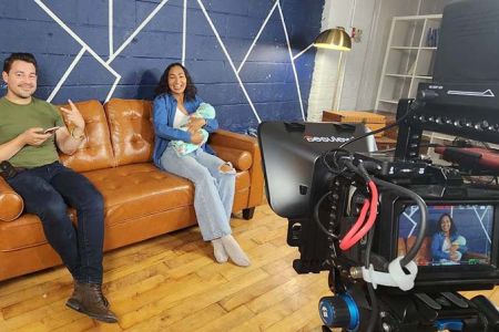 On set shooting training video with Blackmagic pocket 4K camera