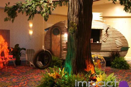 Rustic Backyard Themed for Banana Boat Event --Styling by Impact Studios