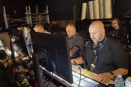 Technical director John Carboni multi-camera live boxing production with TriCaster switcher in New York City
